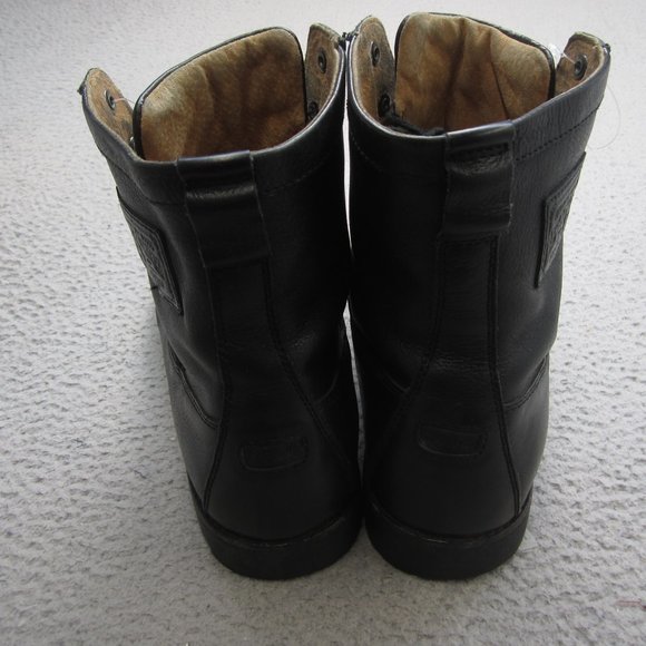 Vintage Polo Ralph Lauren Boots Mens Size 15 Black Ranger Tumbled Leather Lace